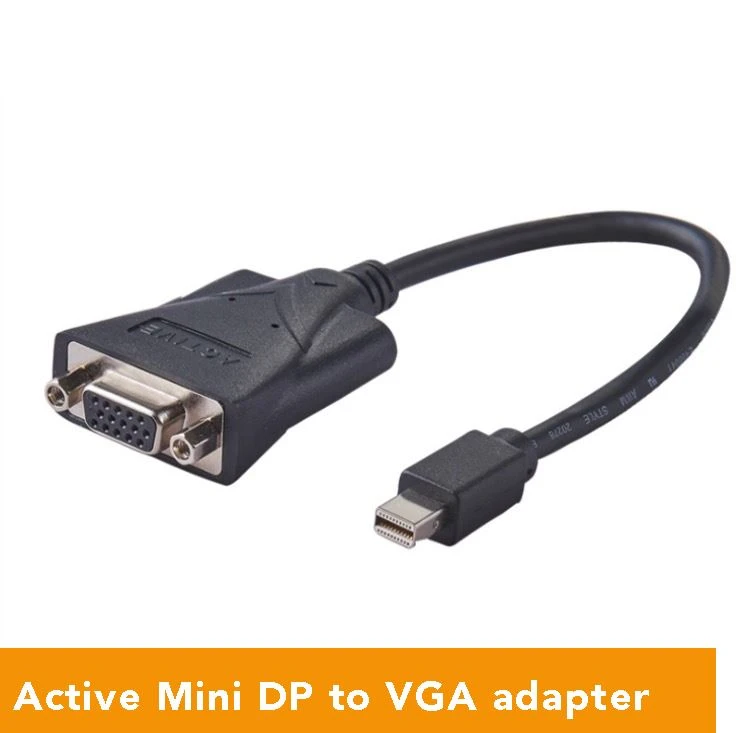 Ativo Mini DP para VGA Adpater em 1080 @ 60hz