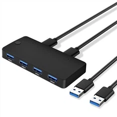 USB KVM Switch Box 2 no compartilhamento de 4 dispositivos USB