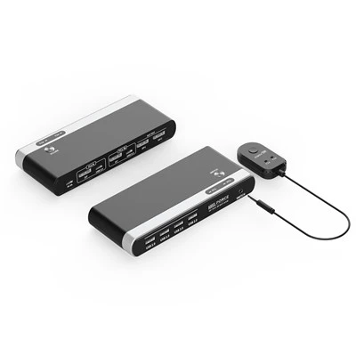 DUO DisplayPort MST KVM Switch 2PC 2Monitores DP 4K@60Hz Saída de monitor duplo