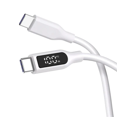 Cabo de carregamento de silicone 100W PD com USB C